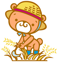 イラスト：稲刈り作業