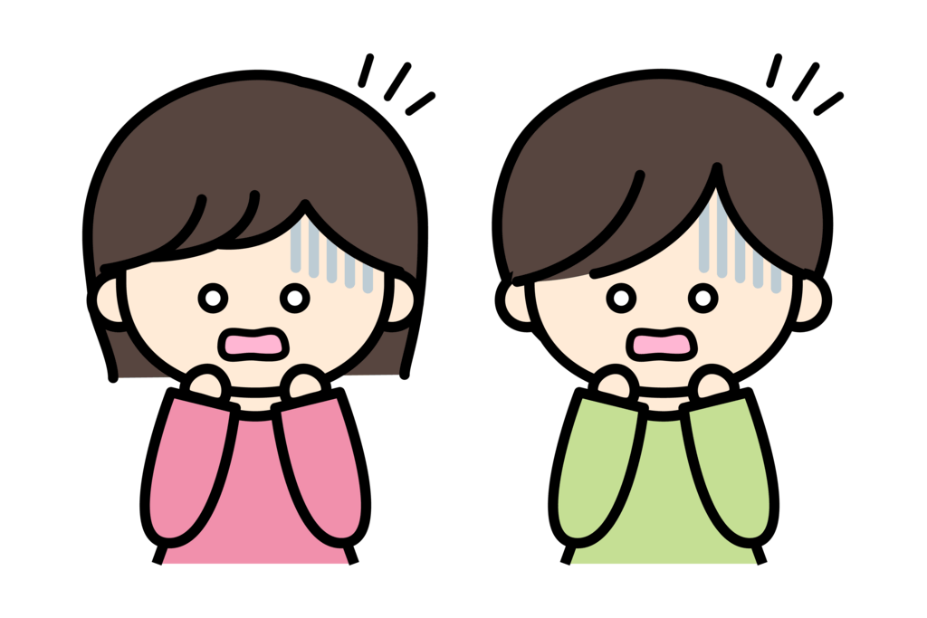 イラスト：驚いている子ども